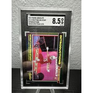 2023 Panini Absolute #13 Michael Wilson Introductions Green /25 RC SGC 8.5